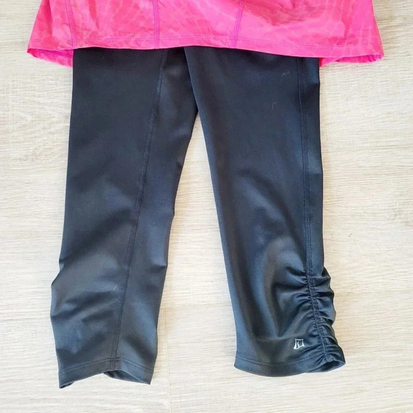 Skirt Sports Reflective Safety Capri Skirt Pink Athletic Attached Leggings S - Picture 8 of 9